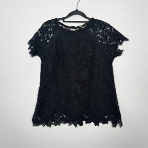Guest editor black lace top size small